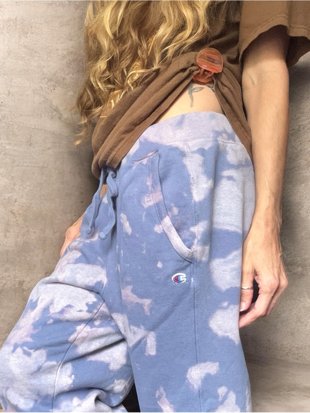 Champion Women's Baggy Oversized Tie-Dye Joggers